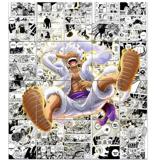 Set of 20 Monkey D.Luffy One Piece anime manga 300 GSM | Poster for bedroom with SIZE A4