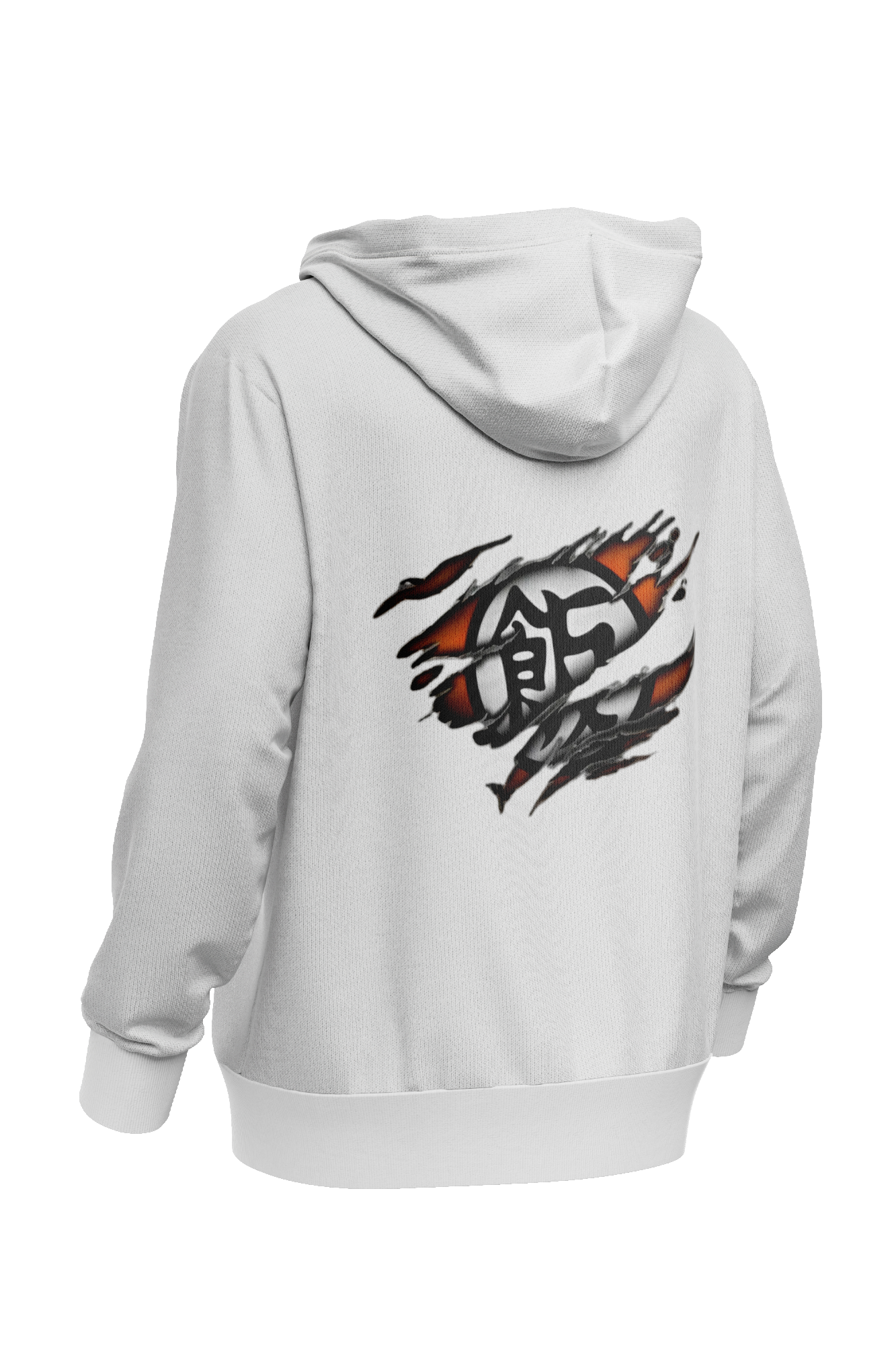 Dragon Ball Back Printed White Hoodie For Men